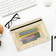 thumbnail image 5 of Dvruxg 2 Pcs Trousse à Crayons, Trousse à Crayons à Trois Trous Fermeture Éclair Simple Sac de Rangement de Documents en PVC Transparent, Trousse à Crayons Grande Capacité avec Fermeture Éclair Trousse de Reliure Transparente, 5 of 5