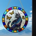 thumbnail image 3 of Fridja Christmas Party Decorations Cats Stained Glass Window Hanging, 3 of 4