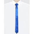 thumbnail image 2 of INSPIRE CHIC Cravates pour Hommes à Nouer Soi-Même, Couleur Unie, Affaires, Fête, Fines, Bleu Marine, Taille Unique, 2 of 6