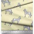 thumbnail image 2 of Soimoi Poly Georgette Fabric Horse Block Print Fabric by The Yard 52 Inch Wide, 2 of 3