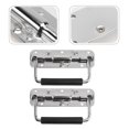 thumbnail image 4 of 2 Pcs Poignées Pliantes pour Accessoires de Boîtier d'Instruments Argent, 4 of 8