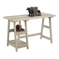 thumbnail image 3 of Convenience Concepts Designs2Go Bureau Tréteau en Fini Bois Blanc Patiné, 3 of 5