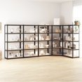 thumbnail image 1 of vidaXL 5-Layer Shelves 5 pcs Anthracite Steel&Engineered Wood, 1 of 5