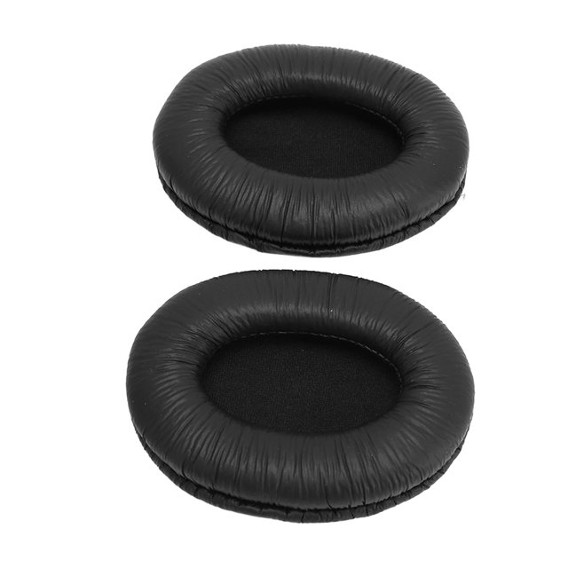 Coussinets d'Écouteurs, Coussinets de Remplacement en Cuir Noir Robuste pour Améliorer les Basses, Pièces de Réparation