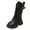 Black, variant on Yammkia Toddler Girls Combat Boots Toddler Cowboy Boots Western Cowgirl Boots Boys Girls Mid Calf Square Toe Riding Walking Shoes Size 3 (Pink,Big Kids 3)