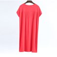 thumbnail image 2 of Besolor Chemises de Nuit Grande Taille pour Femmes Été Confortables à Manches Courtes Col Ras du Cou Vêtements de Nuit Chemises de Sommeil Robe de Nuit, 2 of 5