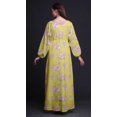 thumbnail image 2 of Bimba Moss Georgette Rose & Ranunculus Floral Printed Womens Long Sleeve Elastic Waist MaxiDressGown-XSmall, 2 of 5