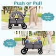 thumbnail image 4 of Gymax Poussette-Wagon pour 2 Enfants, Poussette Double à Pousser et Tirer avec Poignée Réglable, Gris, 4 of 10