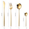 thumbnail image 2 of Xiao Hua stainless steel cutlery set of 24 pieces (6 people), complete set of forks, knives, spoons, teaspoons, kitchen utensils set, suitable for dinners and holiday gatherings, silver, 2 of 5