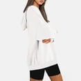 thumbnail image 4 of Oversized Hoodies for Women Sweatshirts Long Sleeve Pullover Fall Winter Solid Color Tops, 4 of 7