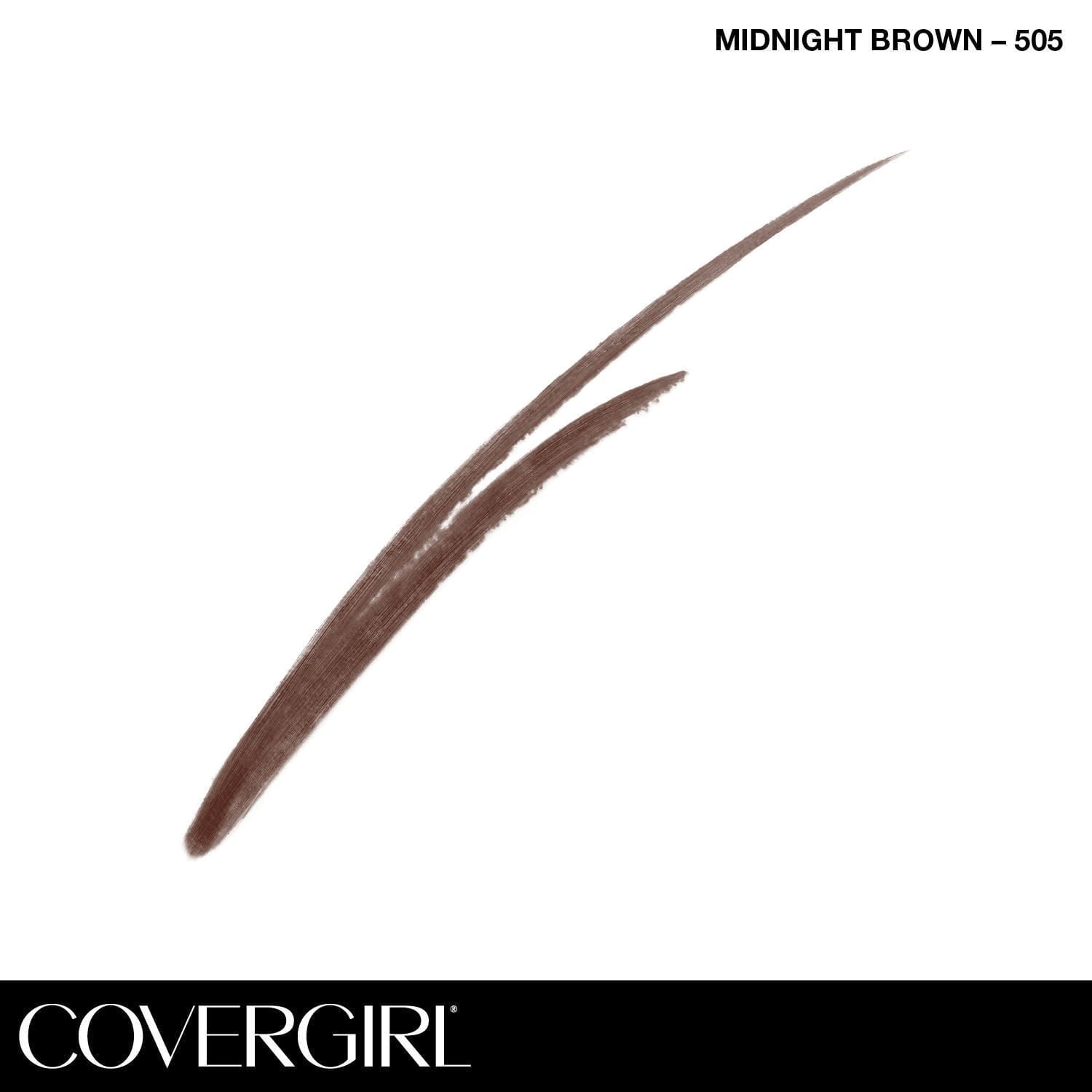 COVERGIRL Crayon à sourcils Easy Breezy Brow Fill + Define, taille-crayon inclus, formule longue durée, très pigmentée et facile à estomper