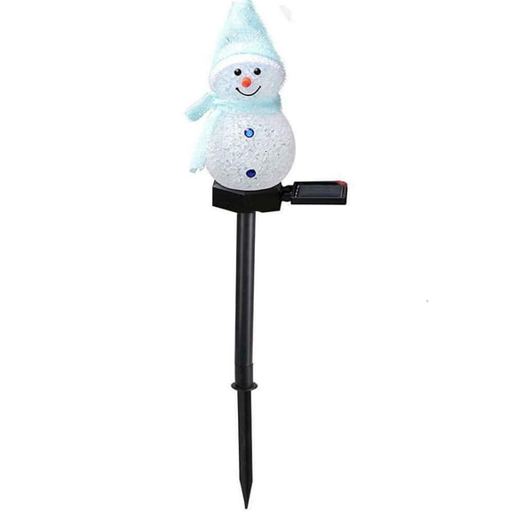 AYktou Christmas Decorations,Christmas Ornaments,Christmas Decor,Christmas Gifts Solar Powered Floor Mounted Lights,Christmas Decoration,Snowman Lights,Outdoor Garden,Courtyard,Lights,(bagged)