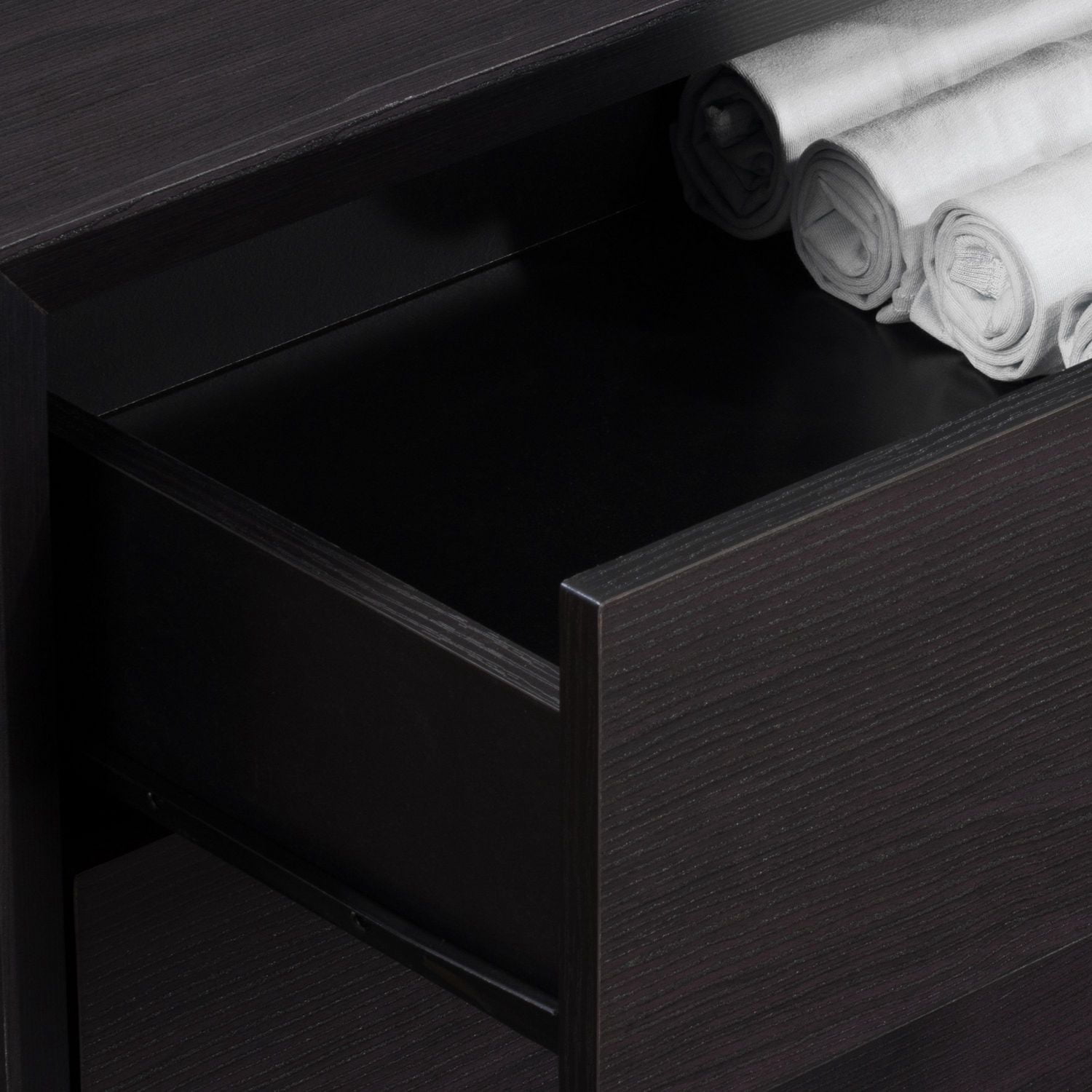 Commode double CorLiving Newport de style milieu de siècle moderne à 8 tiroirs pour adulte avec système anti-basculement