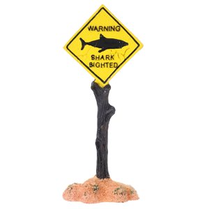 KAKOWELY aquarium decoration Fish Tank Warning Sign Aquarium Resin Ornament Fish Tank Landscape Decor Aquarium Landscape Craft Adornment Fish Tank Ornament