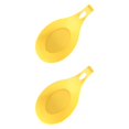 thumbnail image 1 of QualitChoice Silicone Spoon Rest Heat Resistant Teabag Tidy Holder Cooking Dish Home Yellow 2Set, 1 of 6