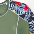 thumbnail image 5 of MIASHUI Girls Bathing Suits Long Sleeves Rash Guard Athletic Swim Shorts Sets Swimsuit,Army Green,12-13 Years, 5 of 5