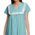 thumbnail image 3 of Moomaya Chemise de Nuit d'Allaitement à Col en V pour Femmes, Imprimée, à Manches Courtes, 3 of 5