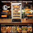 thumbnail image 3 of WeChef Réchaud Alimentaire Commercial à 5 Tablettes 600 W 15 Pouces pour Comptoir, Traiteur, Vitrine à Pizza, 3 of 9