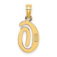 thumbnail image 4 of Diamond2Deal 14K Pendentif Initial Lettre O Script Or Jaune pour Femmes (L - 0.62 Pouces, L - 0.34 Pouces), 4 of 6