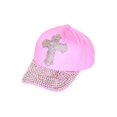 thumbnail image 1 of Casquette de Baseball à Croix et Visière Cloutées - Rose, 1 of 1