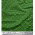 thumbnail image 1 of Soimoi Green Rayon Fabric Alphabet Text Printed Craft Fabric by the Yard 42 Inch Wide, 1 of 3