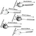 thumbnail image 3 of Riforla 5Pcs/set Stainless Steel Kitchen Cooking Tools Utensil Set Spatula Spoon Scoop Tableware Silver One Size, 3 of 7