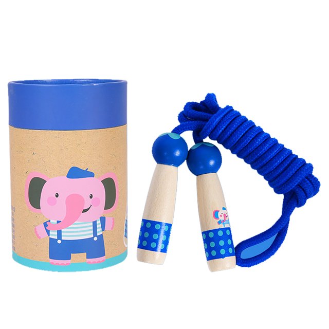 Kids Jump Rope Portable Wood Handle Adjustable Jumping Rope Skipping Rope