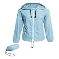 thumbnail image 1 of Manteaux Imperméables Légers pour Femmes, Coupe-Vent, Couleur Unie, Fermeture Éclair, Ouverture Frontale, 1 of 6