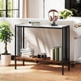 thumbnail image 2 of Costway Table Console de 36 Pouces avec Plateau en Pierre Frittée et Tablette Ouverte pour Salon, 2 of 10
