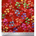 thumbnail image 1 of Soimoi Polyester Crepe Fabric Lilac Floral Print Fabric by Yard 52 Inch Wide, 1 of 1