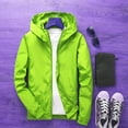 thumbnail image 2 of Splozh Manteau Veste Mince Garçons Veste à Manches Longues Confortable Douce et à la Mode Veste à Capuche Zippée Verte, 5-6 Ans, 2 of 4