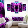 thumbnail image 1 of Cœur Mystique Froid Violet - Impression d'Art Floral sur Toile, 1 of 3