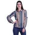 thumbnail image 1 of Moomaya Chemise Boutonnée Col Classique Manches Longues Haut d'Été Tenue Décontractée, 1 of 4