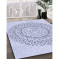 thumbnail image 3 of Ahgly Company Tapis d'Intérieur Lavable en Machine Carré Lavande Bleu, 3 Pieds Carré, 3 of 7
