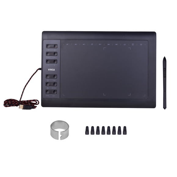 Cacagoo 10x6 Inch Graphics Tablet 5080LPI Battery-Free Stylus 8192 Levels Pressure