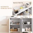 thumbnail image 4 of HOMCOM Sideboard Buffet Cabinet w/ Adjustable Shelves, White, 4 of 10