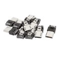 thumbnail image 1 of Unique Bargains 10 Pcs Connecteur Mâle Micro USB Type-B 5 Broches pour Soudure PCB, 1 of 1