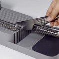 thumbnail image 3 of Kitchen Drawer Organizer Tray,Tier Knife Holder in-Drawer Knives Block Organizer Kitchen Storage, Gray, 3 of 6