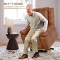 thumbnail image 2 of Bingirl 22 - Inch Power Lift Recliner Chair in PU Leather with Massage and Heat (Retro Brown), 2 of 8