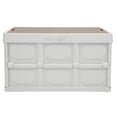 thumbnail image 1 of Boîte de Rangement Pliante pour l'Extérieur, Boîte de Rangement Extérieure Multifonctionnelle de 30 L avec Couvercle en Bois, Boîte de Rangement Pliante Installation Sans Effort, 1 of 8