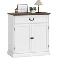 thumbnail image 1 of HOMCOM Buffet Cabinet 32" Farmhouse Sideboard with Thick Top Drawer White, 1 of 10
