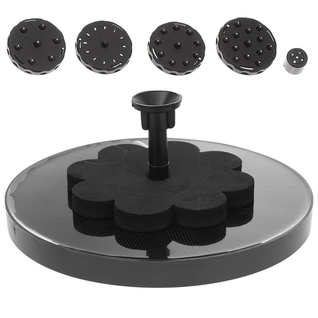 Solar Fountain Pump for Outdoor Bird Baths and Ponds Easy Install Black Plastic 10.5 Inch