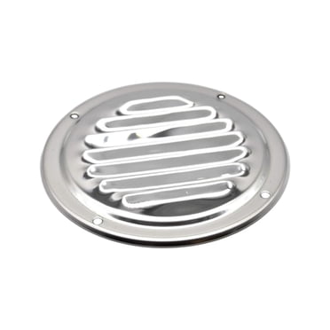 MARINE CITY Round Louvered Vent, 304 Grade Stainless Steel, 5 Inches, Durable and Weather-Resistant, for Kitchen, Bathroom, Study Room, Roofing, Soffit Vents, Yachts, Caravan (Pack of 1)
