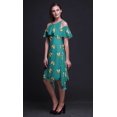 thumbnail image 2 of Bimba Butterfly Print Flutter Sleeve Womens Party Tunic Cold Shoulder Midi Dress-X-Large, 2 of 6