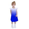 thumbnail image 4 of Huvoen Robes Quotidiennes en Coton pour Filles Nouvelle Robe d'Été pour Tout-Petites à Manches à Volants Tenue de Soleil pour Enfants Petites Filles Robe Trapèze Bleu Foncé 4 Ans, 4 of 8