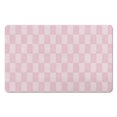 thumbnail image 1 of Stylish Long Bath Mat - Checkered 20x32 in Non-Slip Bathroom Runner Rug, Water Absorbent, Soft Microfiber, Machine Washable Mats for Bathtub., 1 of 5