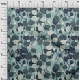thumbnail image 3 of oneOone Rayon Teal Blue Fabric Abstract Leaf Sewing Material Print Fabric By The Yard 56 Inch Wide, 3 of 4