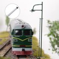 thumbnail image 4 of ziyahi Model Train Lamppost with Ladder Home Landscape Decorations LED Railway Light Miniature Single-Head Track Lamp Table Toys Gray（Scale 1:50） Black（Scale 1:160）, 4 of 6
