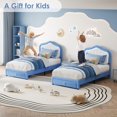 thumbnail image 5 of Eastvita Twin - XL Upholstered Bed Frame Includes Storage Drawer/Smart LED Headboard/Platform Bed Frame for/Wooden Slats Support/No Box Spring Needed/Easy to Assemble, 5 of 5