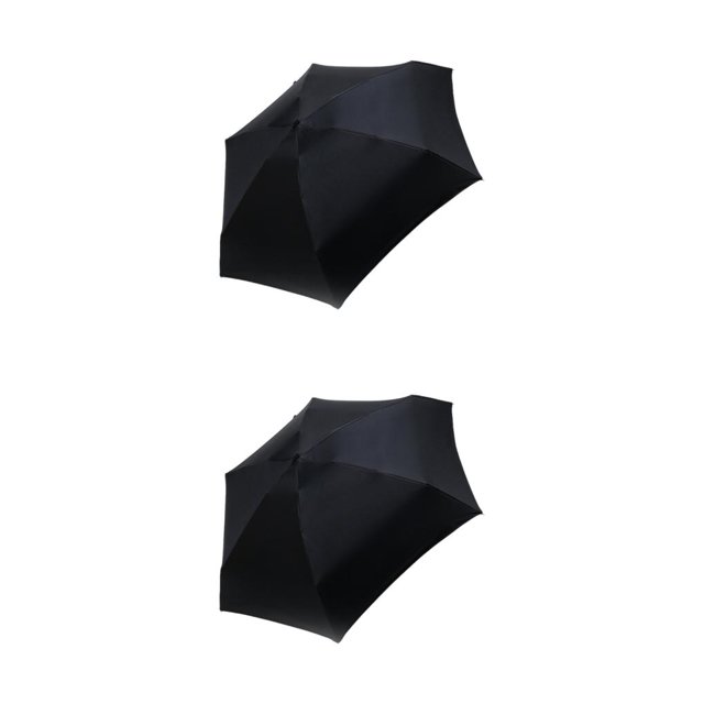 Thinsony Lightweight And Portable Umbrella For Sun And Rain Protection On Go Folding Sun Umbrellas Rainproof Umbrellas Lifting black 2Set